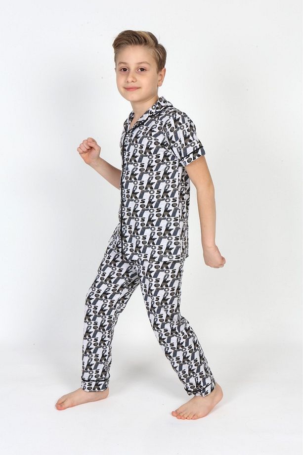 ÇOCUK %100 Organik Pamuk Erkek Çocuk Pijama Takımı - 2