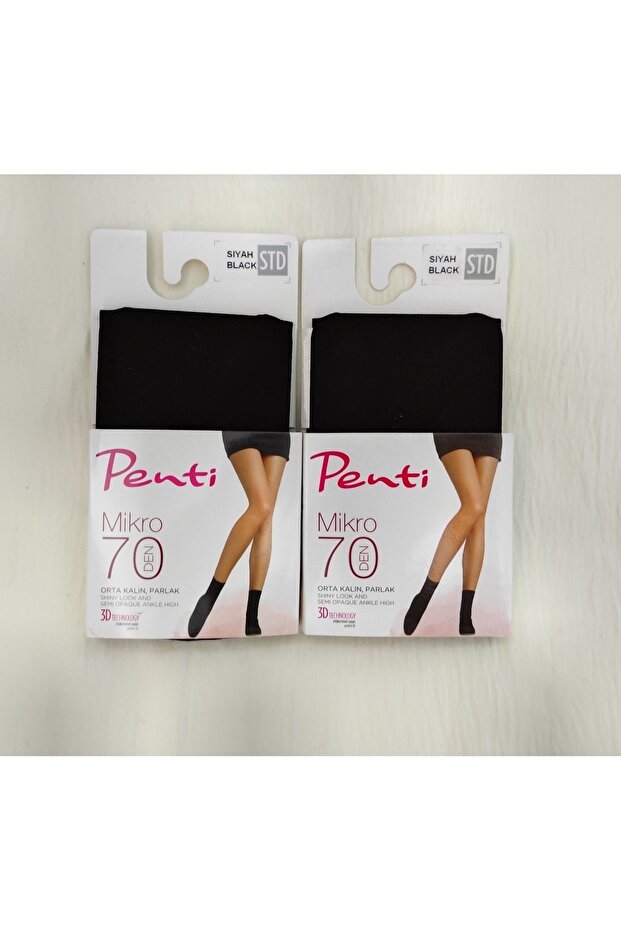 Черни чорапи Micro 70, 2 части - 1