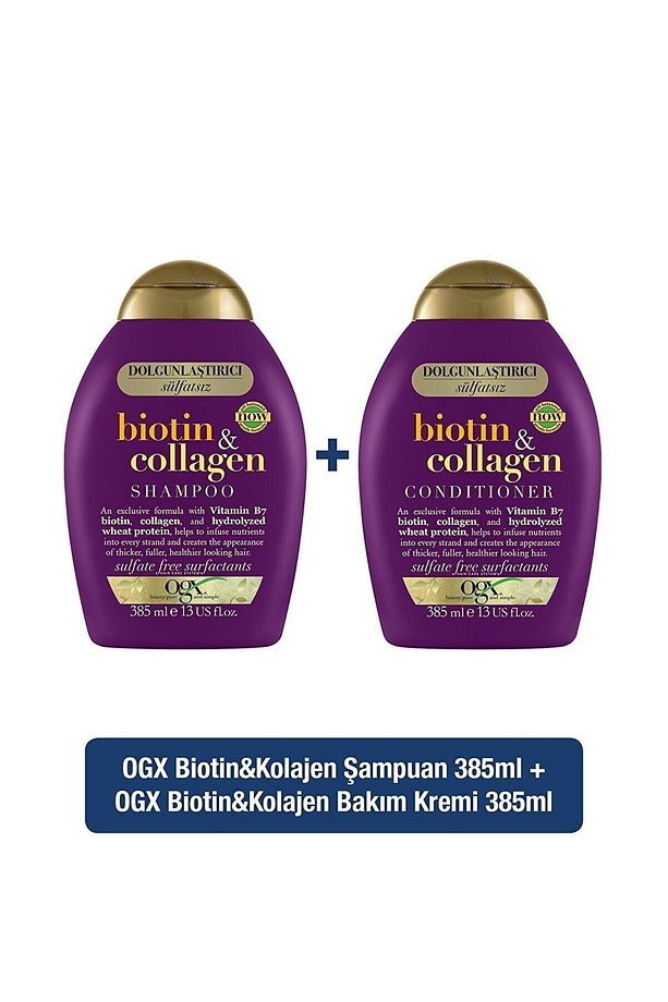 Organix Biotin-collogen Şampuan 385 Ml + Saç Kremi 385 Ml - 1