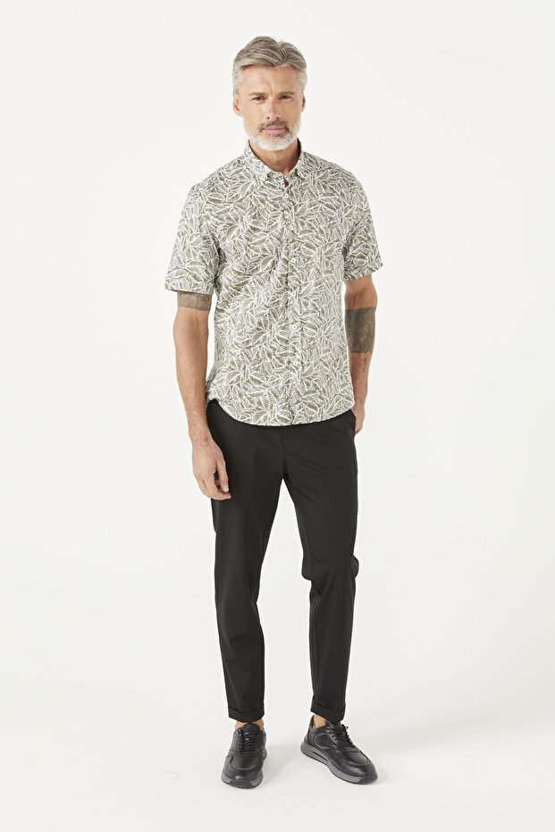 Leaf Pattern Shirt - 5