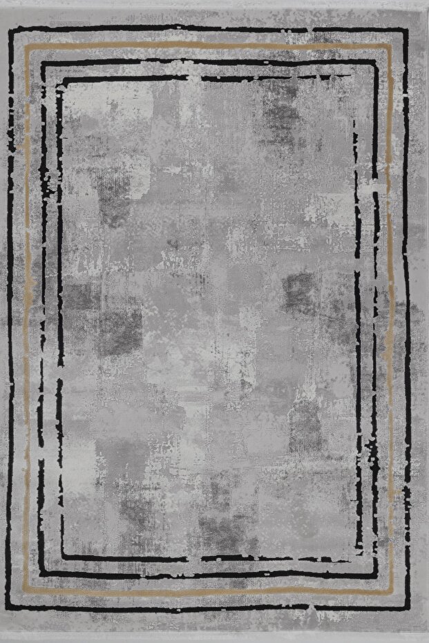 Aspendos Modern 4386b Gri-sarı Akrilik Makina Halısı - 1