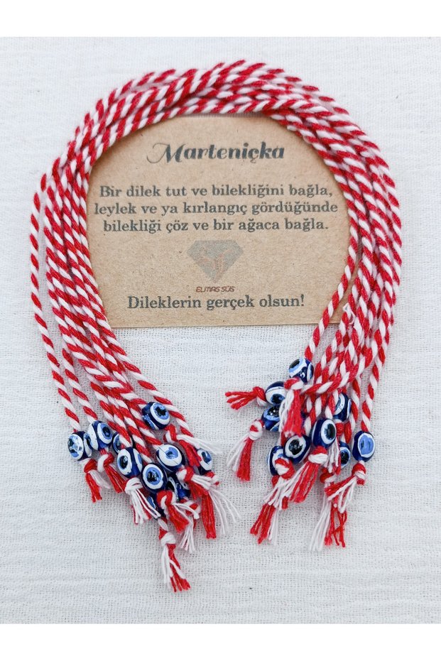 Marteniçka Bracelet Marteniçka Lucky Bracelet Marteniçka Wish Bracelet Evil Eye 10 Pieces