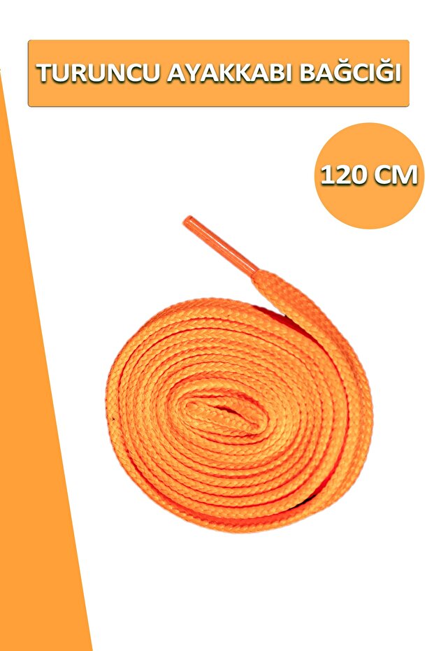 Orange Shoelace Flat Laces 120 Cm