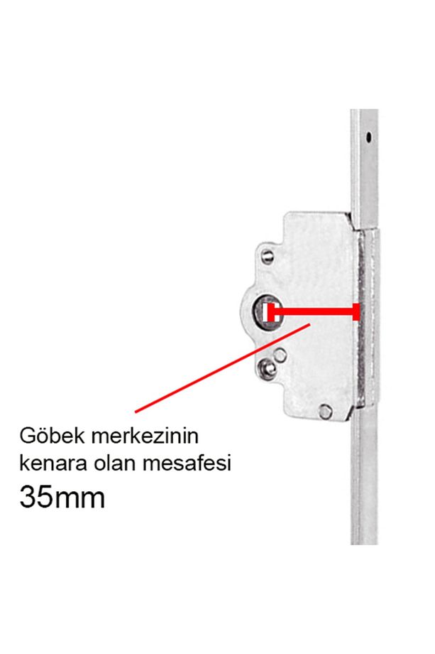 Pvc Pimapen Geniş Göbek Ispanyolet 35mm Balkon Kapı Kilidi - 180cm - 2