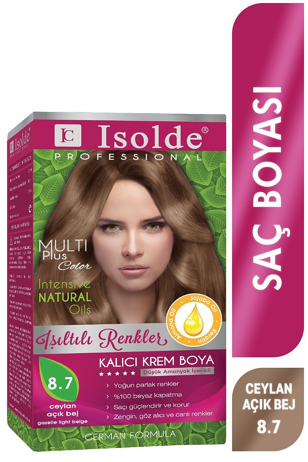 Isolde Saç Boyası Açık Ceylan Bej 8.7 - 1