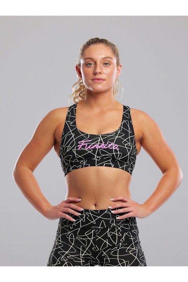 Funkita X Fit Texta Mess Women's Single Top Bra / Sports Bra