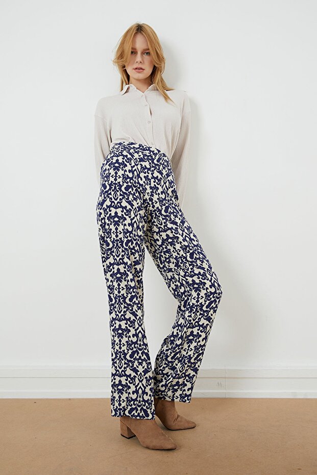 Desenli Pantolon - 1