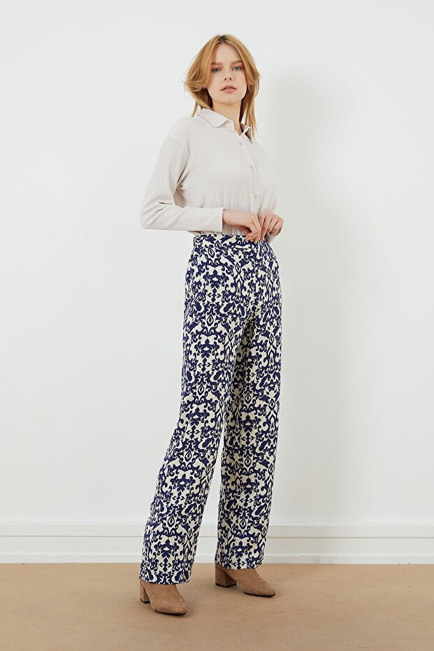 Desenli Pantolon - 4