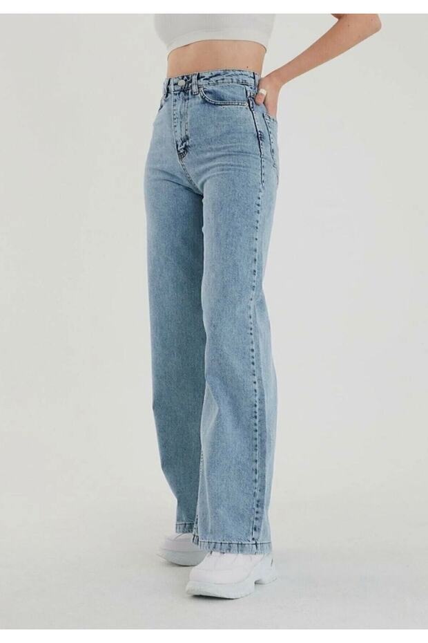 Palazzo Karyıkama High Waist Flexible Wide Leg Jeans Trousers Palazzo