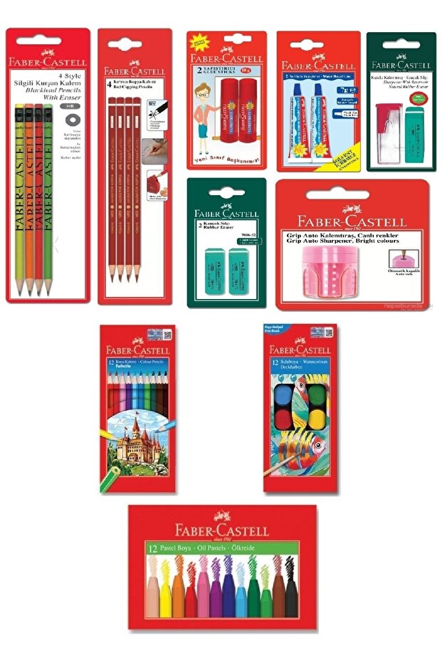 مجموعة Faber-Castell Candy مع ممحاة للعودة إلى المدرسة