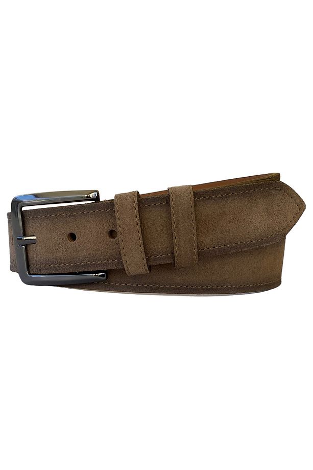 %100 Hakiki Deri Süet Vizon Rengi Kemer 4 Cm=süet.deri.4cm - 7
