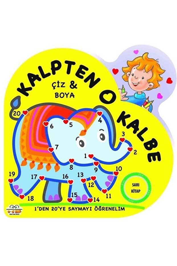 Kalpten Kalbe Çiz Boya Sarı Kitap