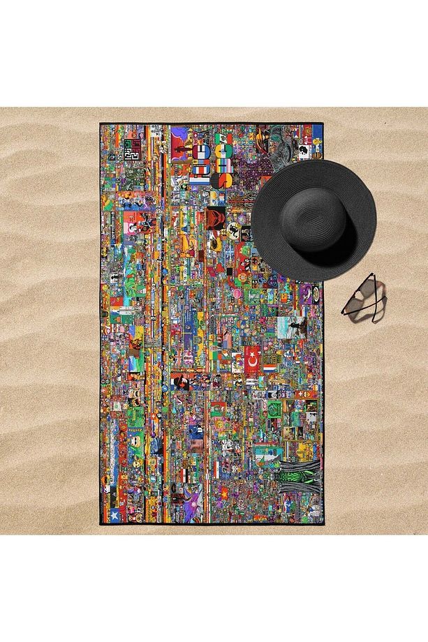 Reddit Place 2023 Plaj Havlusu - Pamuk - 1