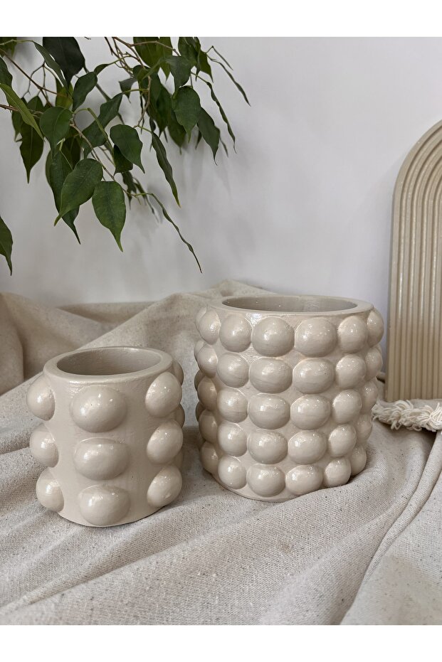 Trend Bubble 2li Bej Vazo Seti - 1