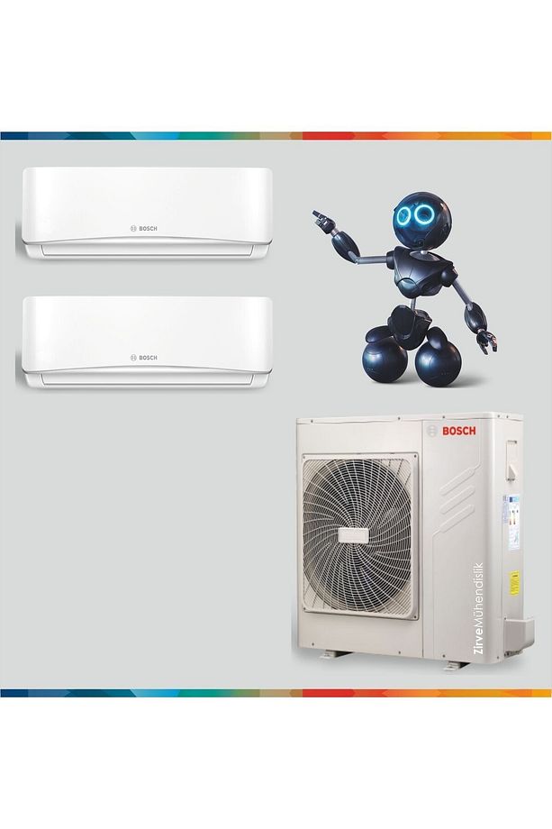 multi sistem inverter klima 36000 btu dış ünite / 18 + 18 iç üniteler (MONTAJ HARİÇTİR) - 1