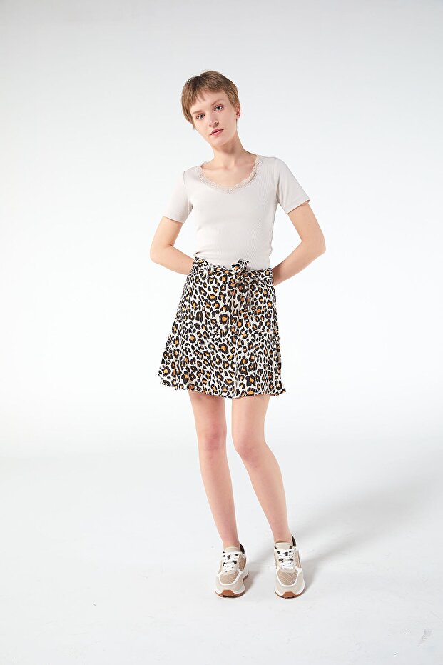 Desenli Şort etek - 3