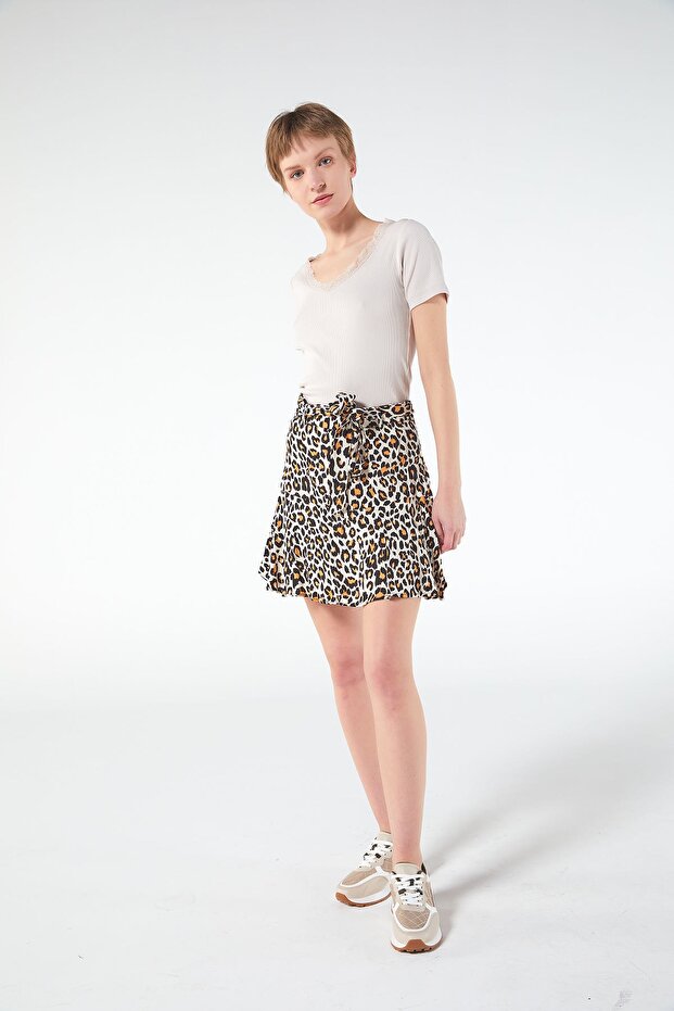 Desenli Şort etek - 4