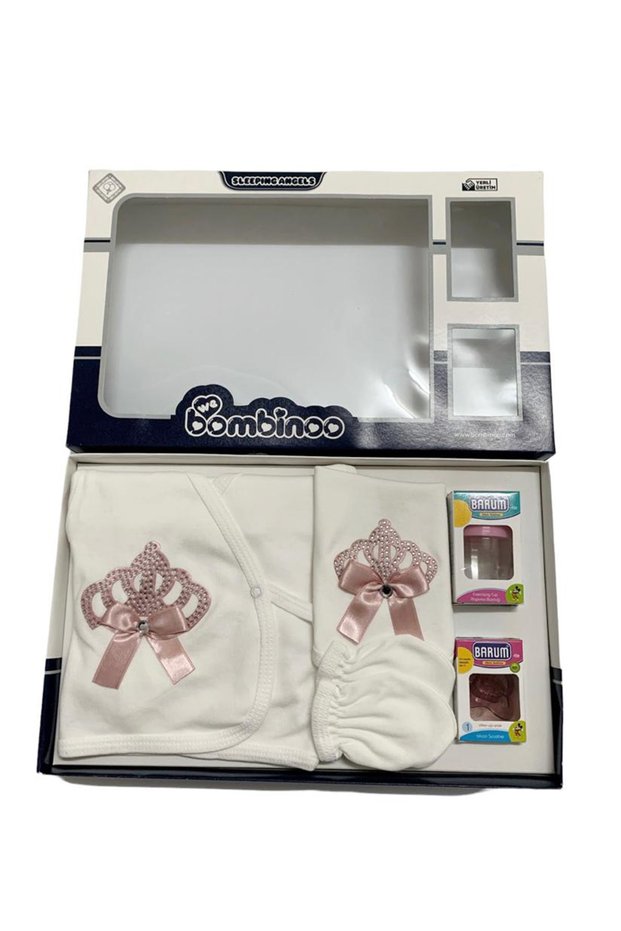Stoned Embroidered Girl 7-Piece Hospital Discharge Newborn Bodysuit Set