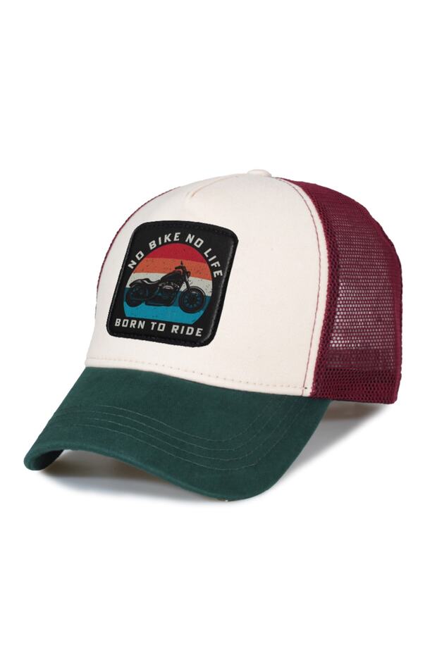 No Bıke No Lıfe Model Fileli Şapka - Değiştirilebilir Deri Patch - 1