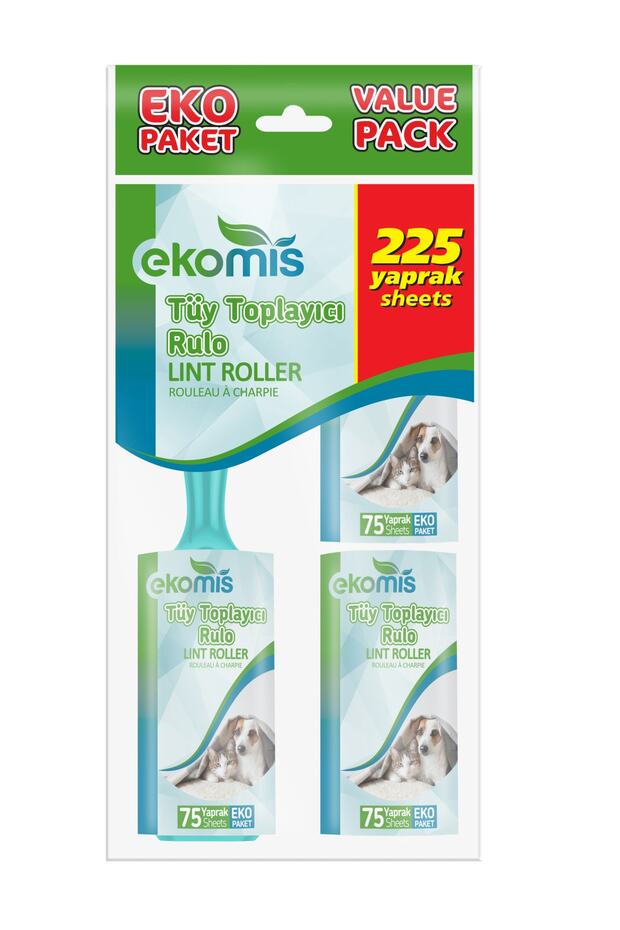 Lint Collector Roller Eco Package 225 Pcs