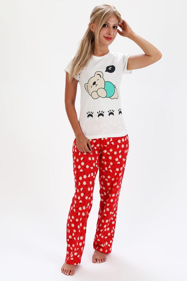 Short Sleeve Cotton Women's Pajamas Set