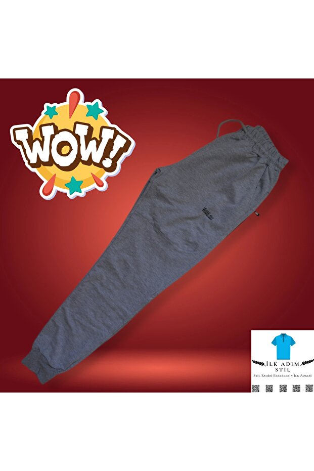 Men's Light Gray Skinny Sweatpants