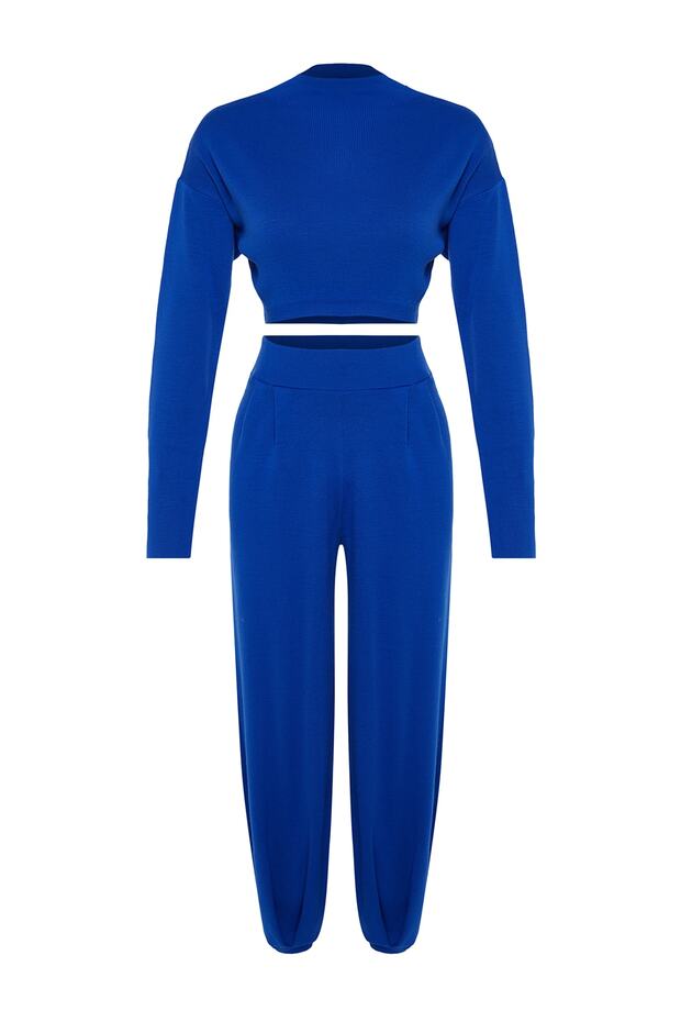 Saks Süper Crop Jogger Pantolonlu Triko Alt-Üst Takım TWOAW24AU00007 - 6