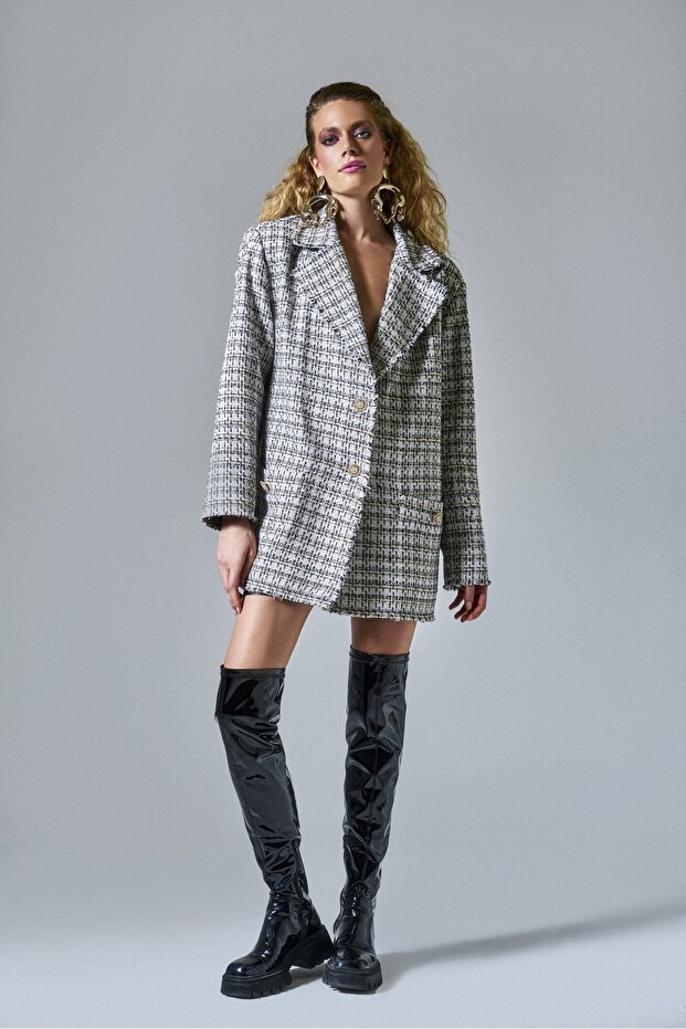 Tüvit Oversize Regina Blazer Ceket - 1