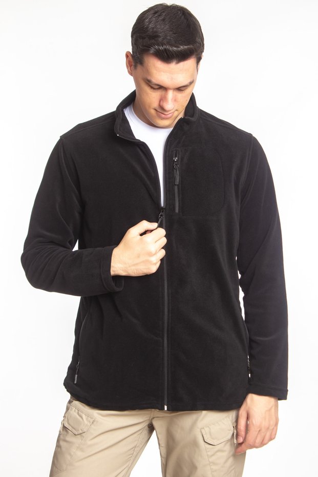 3 Pockets Special Design Long Sleeve Black Color Boto Collar Full Zip Quality 430 grams Fleece
