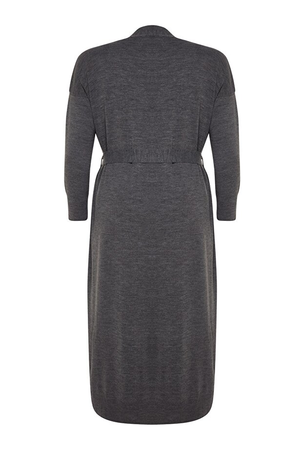 Velbloudí 2dílné úpletové Cardigan-šaty - 8