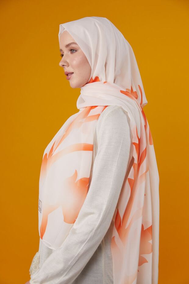 DREAM PATTERNED SHAL - ORANGE - 3