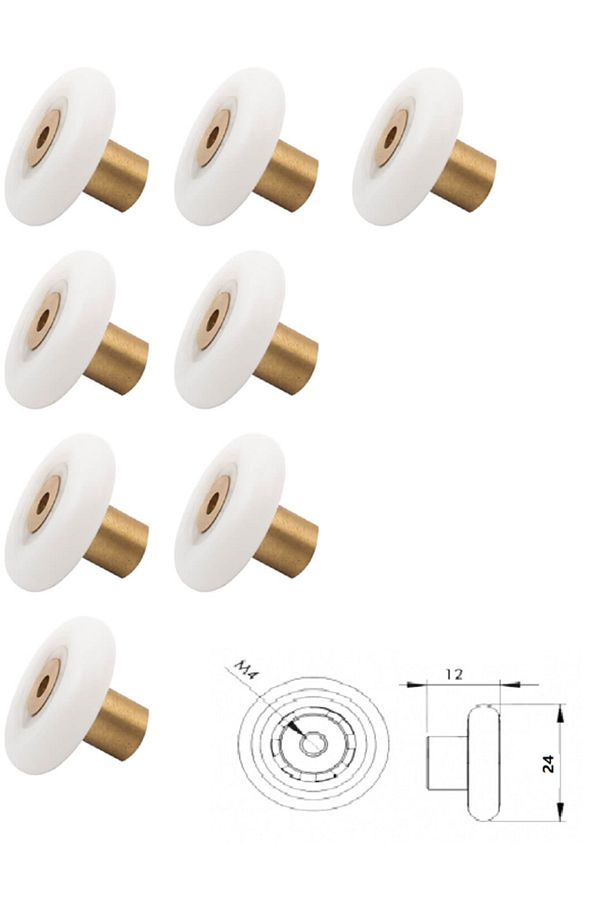 Rulman Tekerleği Set 8 Li - 8 Adet Vidalar Dahil - 1