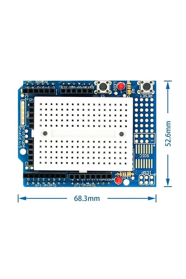 Arduino Uno R3 Proto Sheild Mini Breadboard - 3