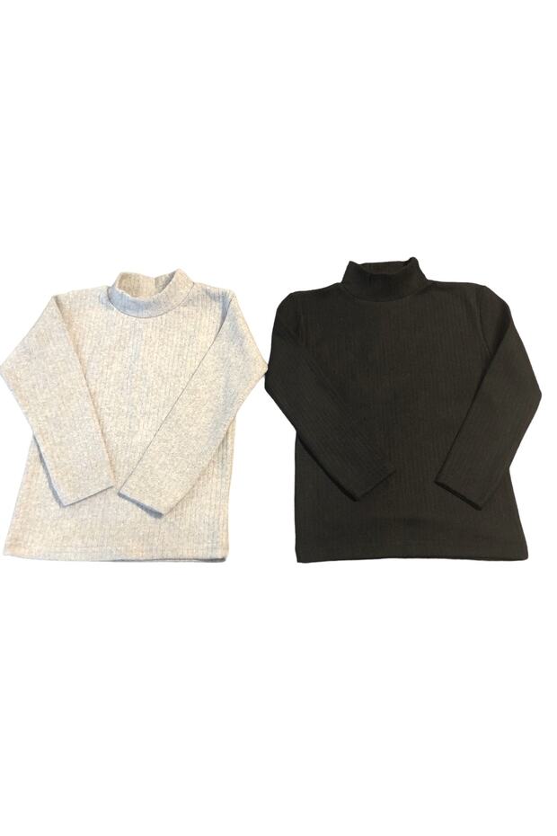 Black-gray Color Winter Unisex Cotton Children's Badi (Pack of 2)