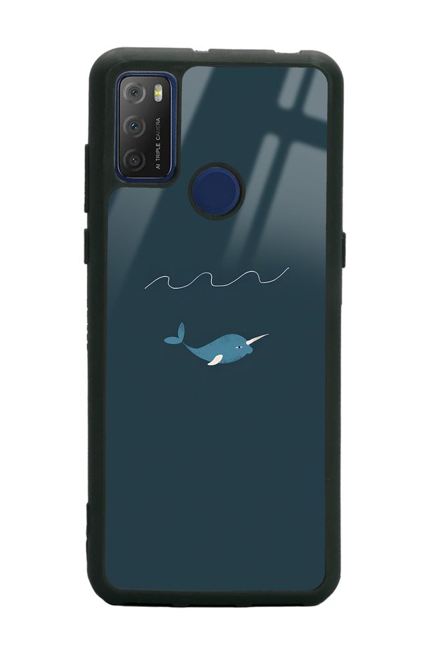 غلاف هاتف لامع بتصميم رسومات الشعار المبتكرة لهاتف TCL 20E