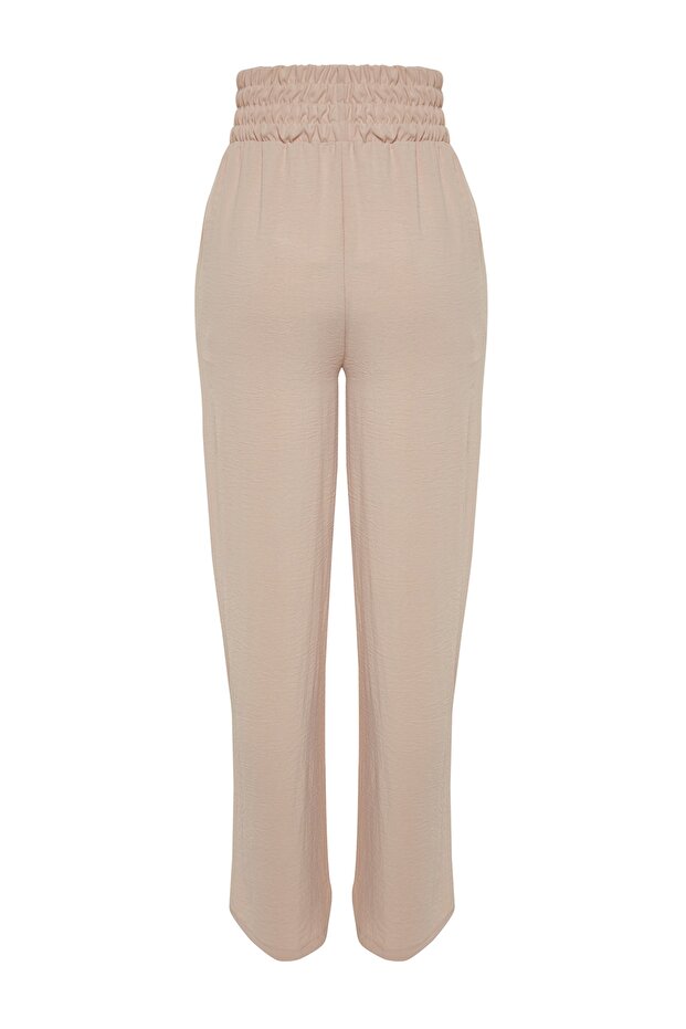 Vizon Wide Leg/Geniş Paça Beli Lastikli Dokuma Pantolon TWOSS22PL00024 - 8