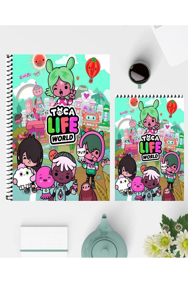 Toca Life World A5 Defter ve A6 Not Defteri Özel Tasarım Çizgisiz Defterler - 1
