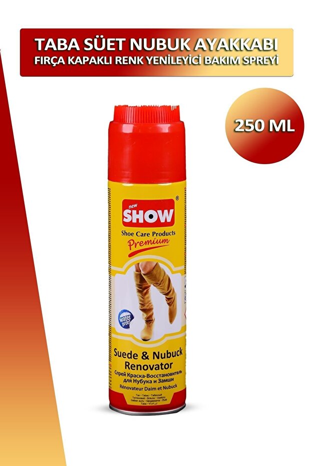 Bağcık Show Taba Fırça Kapaklı Süet Ve Nubuk Renk Yenileyici Bakım Spreyi 250 ml Set - 1