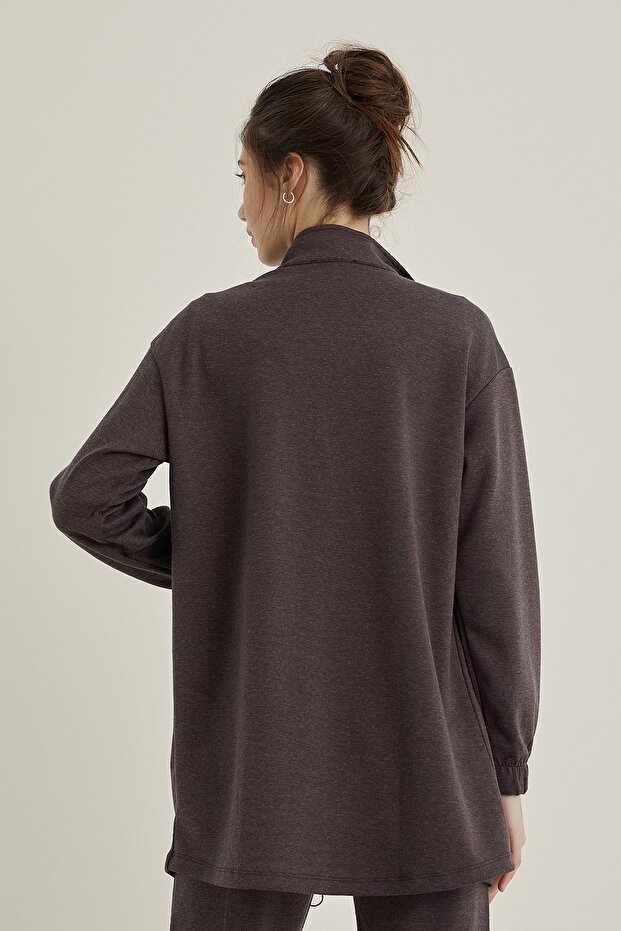 Oversize mikina na zip - 4