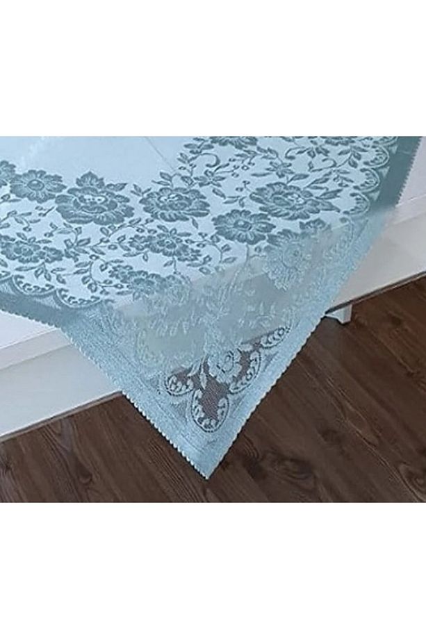 GÜLLÜ DESEN ÖRME FİSKOS ÖRTÜSÜ Mavi - 2