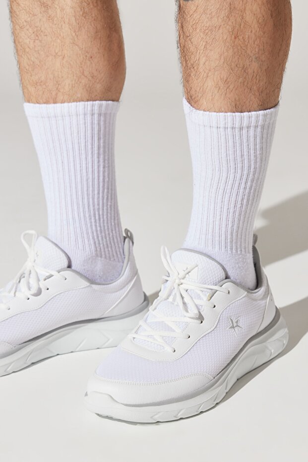 Erkek Beyaz Rahat Taban Sneaker Spor Ayakkabı - 2