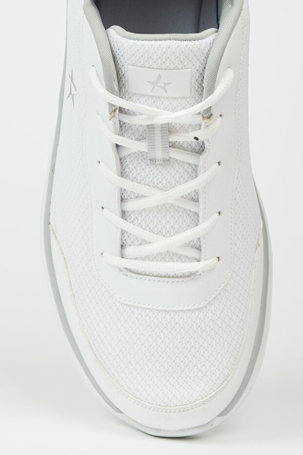 Erkek Beyaz Rahat Taban Sneaker Spor Ayakkabı - 4