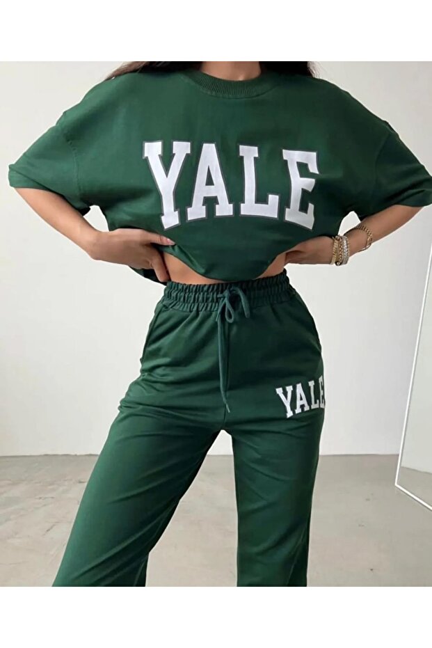 Printed Combed Short Sleeve Cotton Tracksuit Set