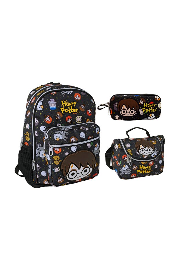 -Harry Potter Primary And Secondary School Bag-Nutrition And Pencil Bag Set