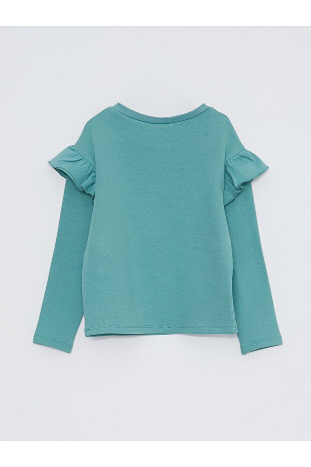 Bisiklet Yaka Basic Uzun Kollu Kız Çocuk Tişört - 4
