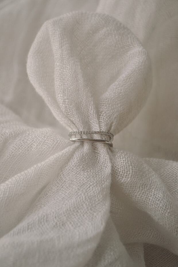 خاتم خطوط فضية - 3