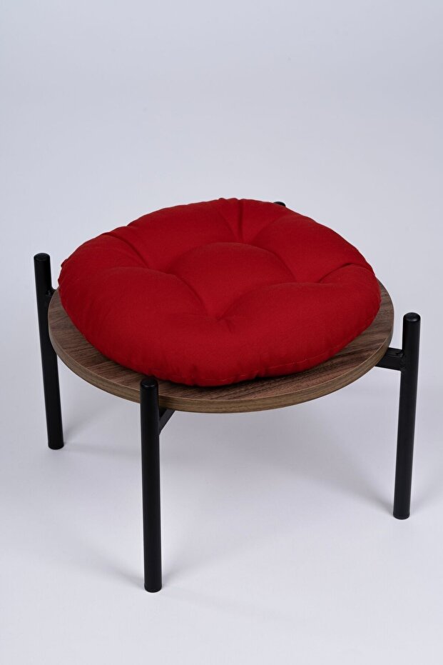 Defne Round Chair-Stool Cushion Red 39 cm