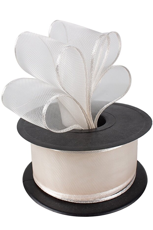 Chiffon Ribbon 4 cm 20 meters Decoration Ribbon CREAM