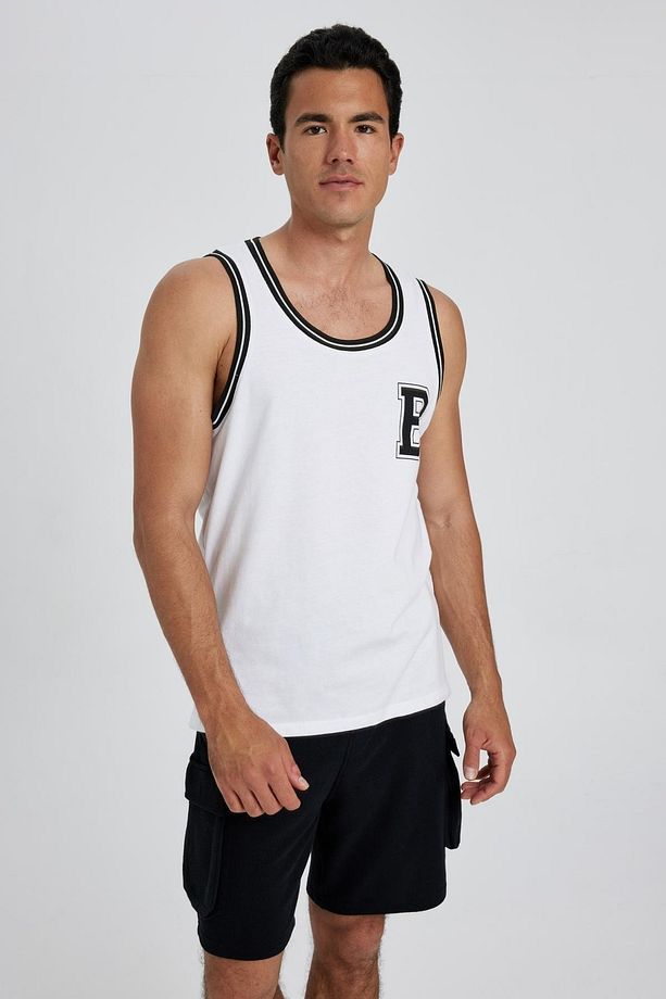 Regular Fit Baskılı Bisiklet Yaka Atlet A5701ax23hs - 1
