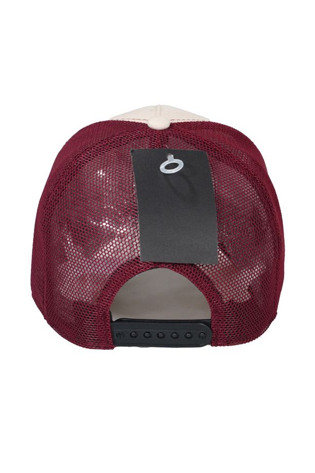 Anime 2 Siyah Model Fileli Şapka - Değiştirilebilir Deri Patch - Pamuk - Unisex - Yeşil Taş Bordo - 3